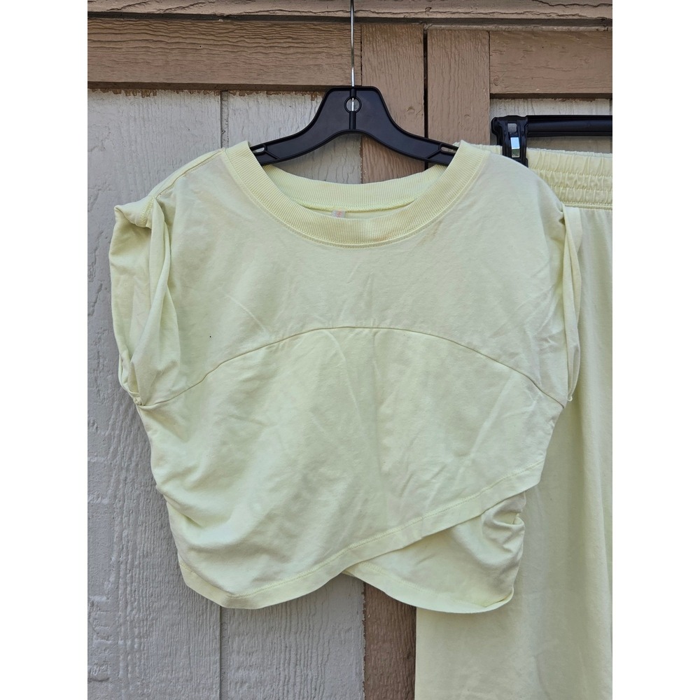 FP Movement Free People Hot Shot Crossover Crop Top Jogger Pant Lounge Set Large - Picture 2 of 11